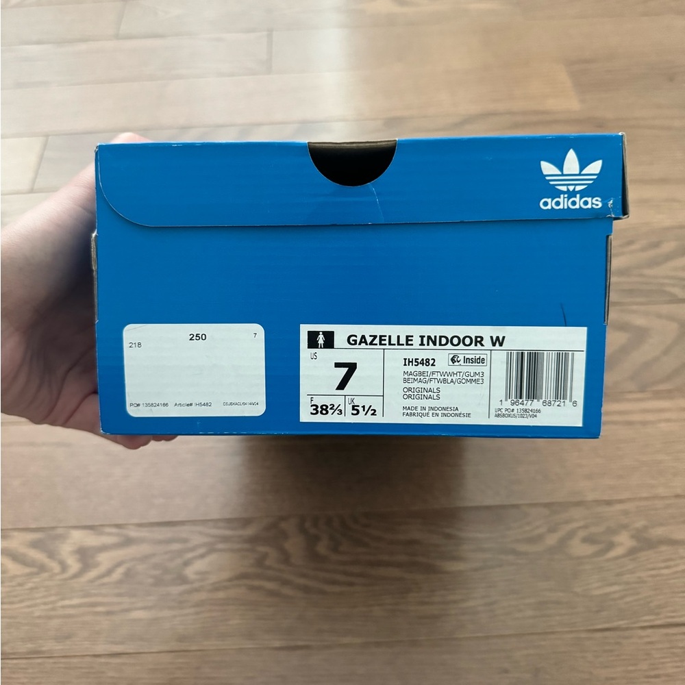 Adidas Beige and White Gazelle Sneakers - Picture 3 of 4